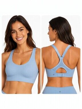 Athleta Advance Bra B-GPowder Blue Sports Bra | 38DD | High Support Activewear